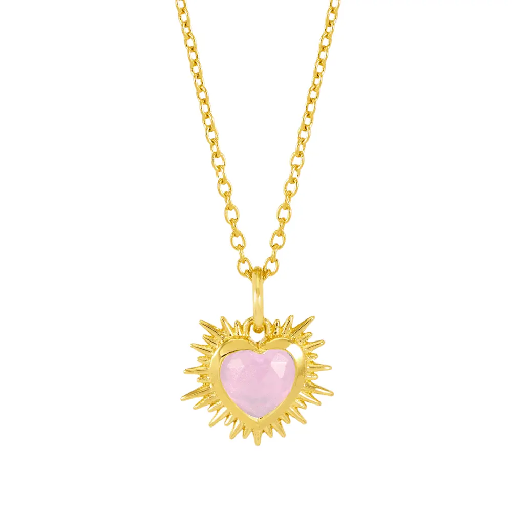 Rachel Jackson Electric Heart Birthstone Necklace
